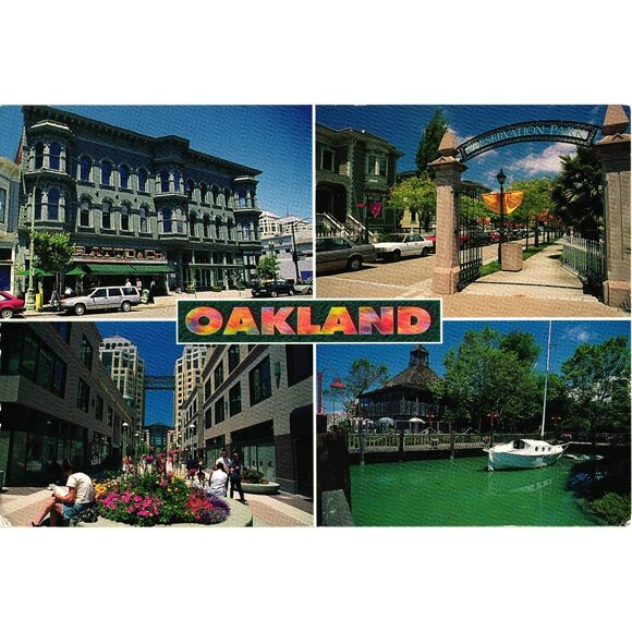 Oakland California Postcard Featuring Iconic Landmarks Historic Views - Picture 1 of 2